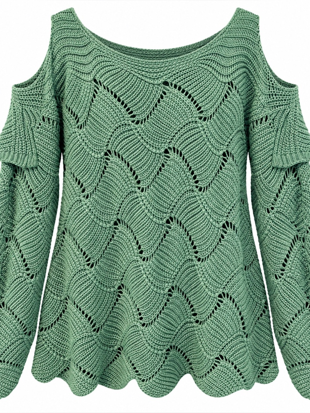 Green Knit Women's Sweater
